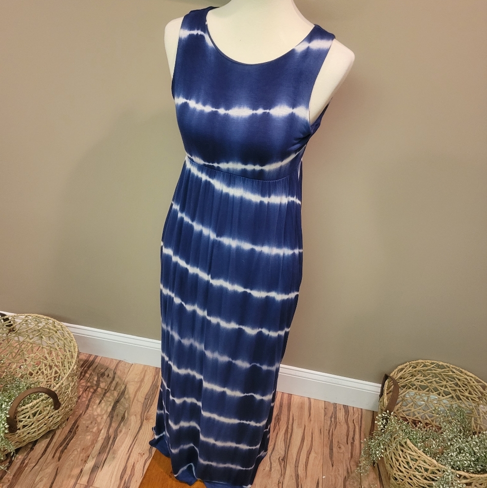 Honey and Lace Knit Tie Dye Tank Maxi Dress